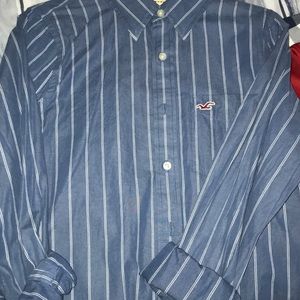 Hollister Vertical Stripe Button down